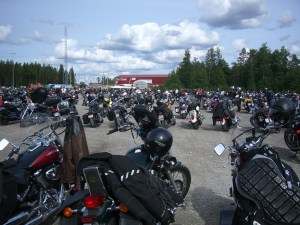 Mälaren runt 2009 MC parkeringen Eskilstuna 2